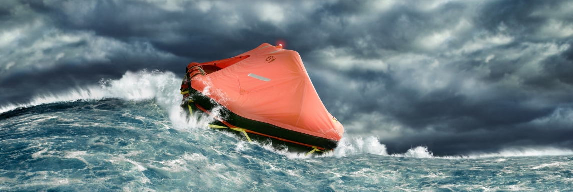 Life raft for rough seas