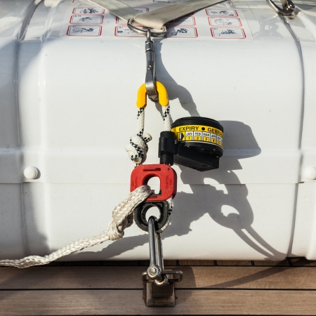 Containerized life raft