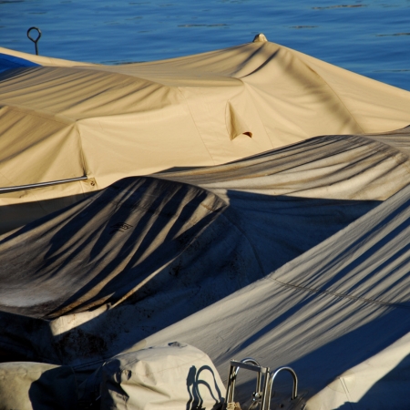 Protective cover for wintering your boat