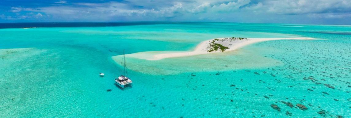 catamaran at anchor