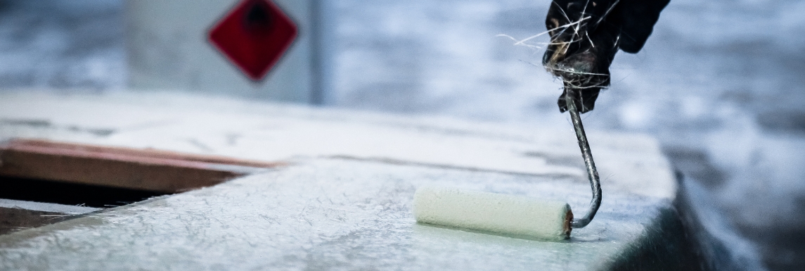 epoxy boat resin roller application
