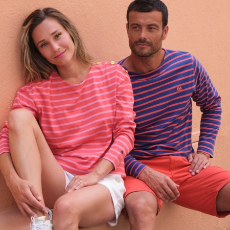 couple with a sailor tee shirt