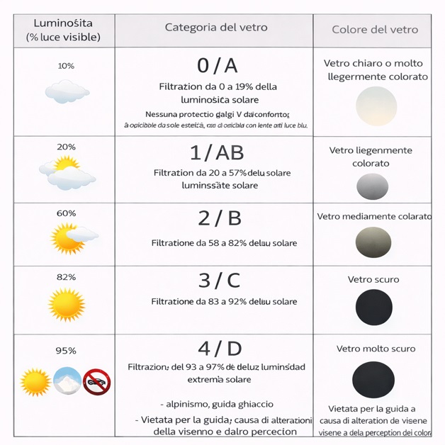 catégories lunette de soleil pour la voile