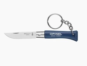 Porte-clé couteau lame inox N°4 Opinel bleu marine