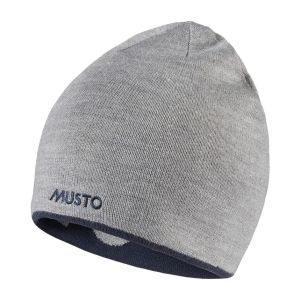 Bonnet réversible Musto gris avec intérieure bleu marine