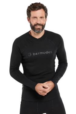T-shirt thermique manches longues Olly Bermudes-Noir