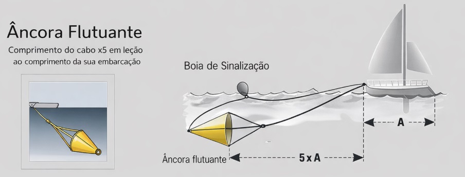 esquema de tamanho da âncora flutuante